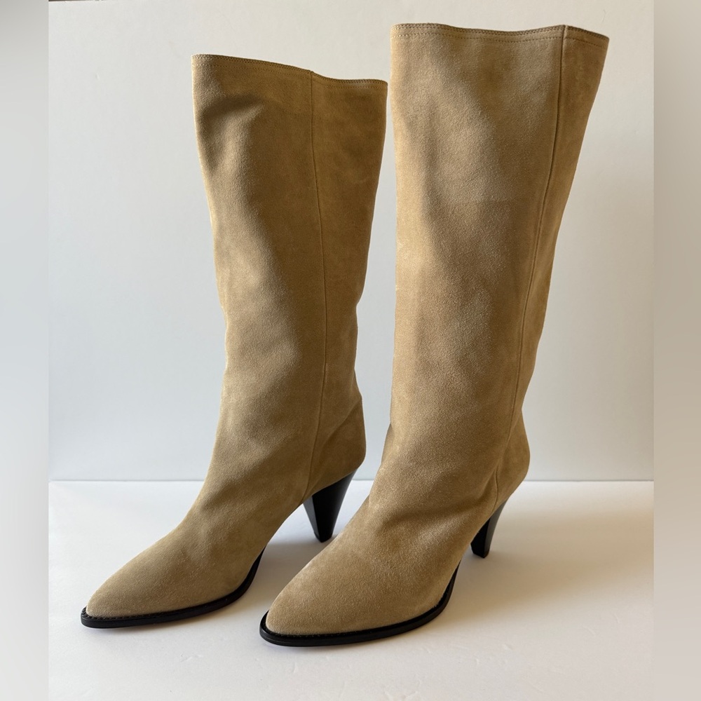 Isabel Marant Rouxy Suede Slouchy Boots Women’s Size 9 Beige/Tan - Free Shipping